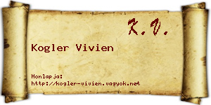 Kogler Vivien névjegykártya